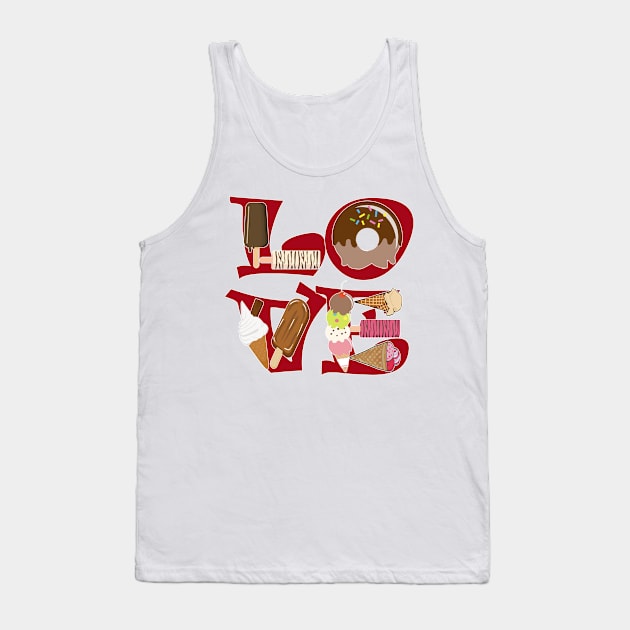 LOVE Ice Cream Tank Top by piksimp